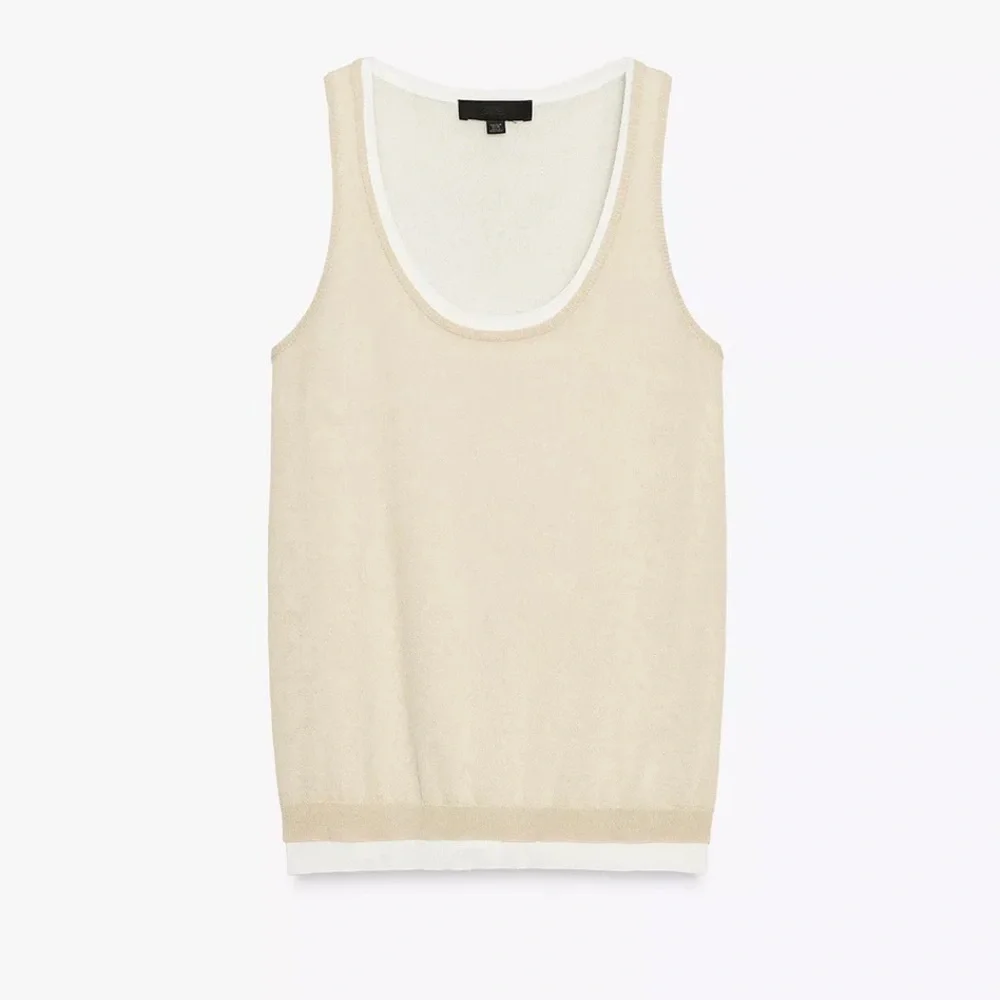 ❗️LAST DAY 3/21❗️WILL BE REMOVED❗️Zara Double Layered Cream Tank Top - Picture 5 of 7